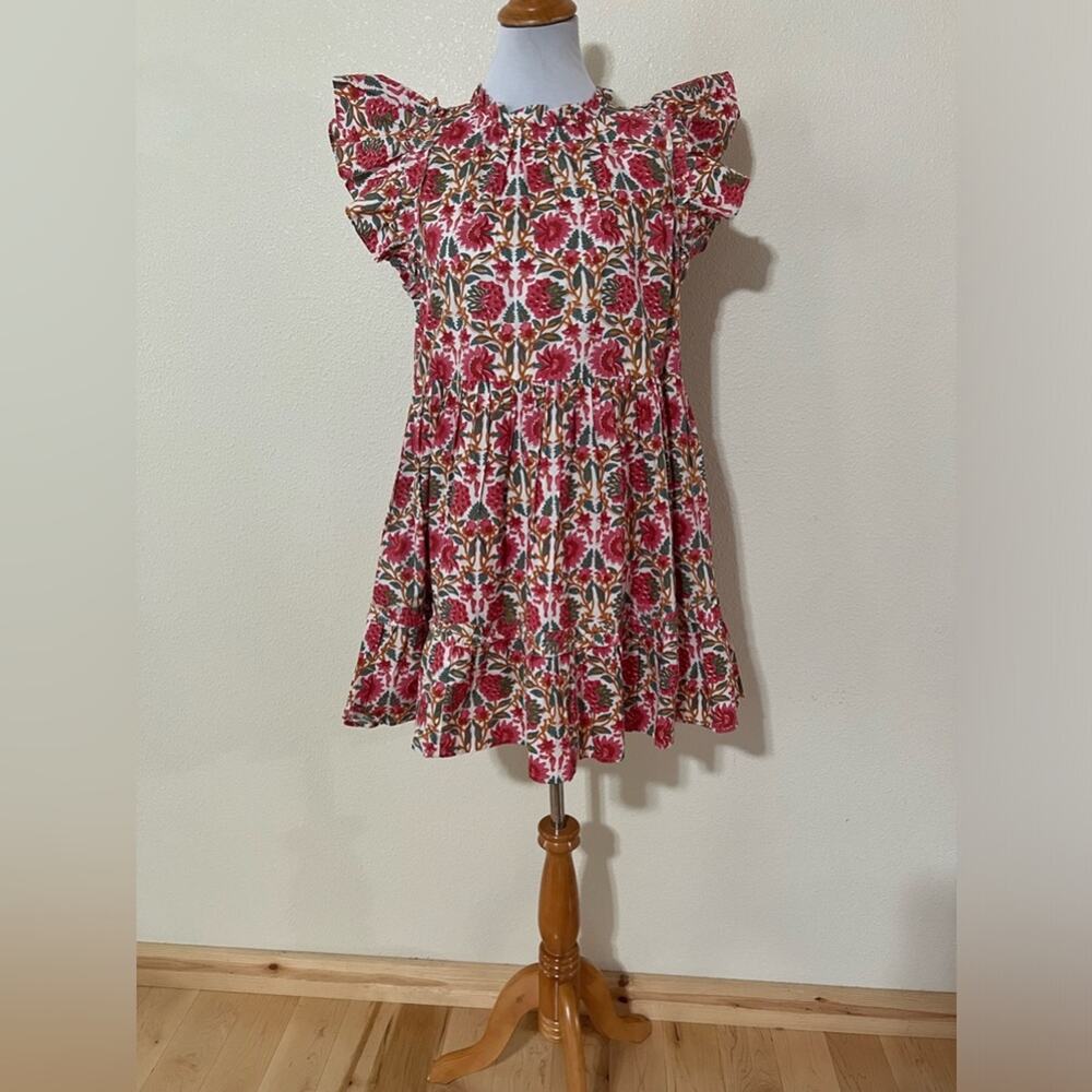 Caroline Constas NY Pink floral Strawberry mini shift swing dress NEW Medium